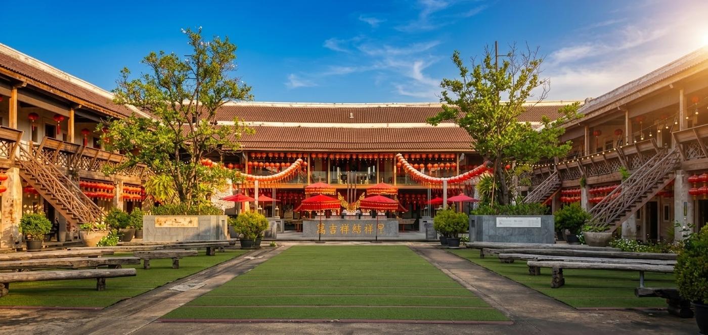 Red-brick heritage courtyard
