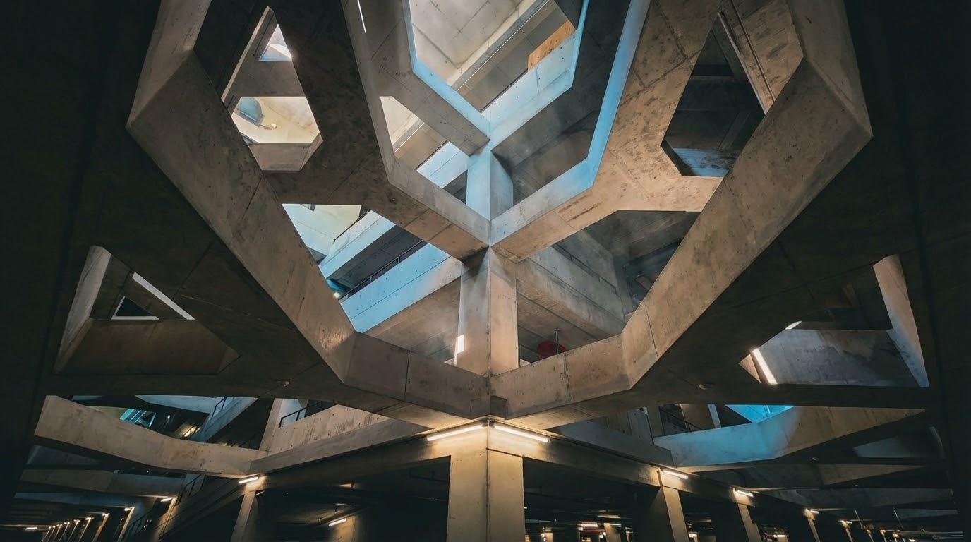 Geometric concrete lattice structure